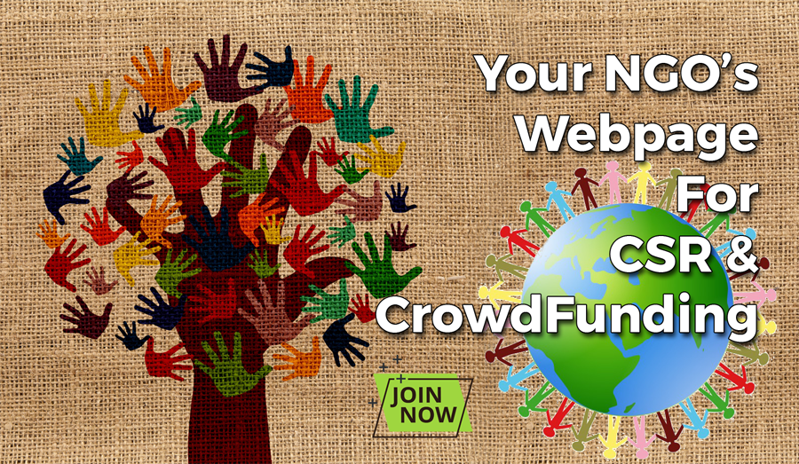 NGOs WebPage on NGOCSR.com for CrowdFunding